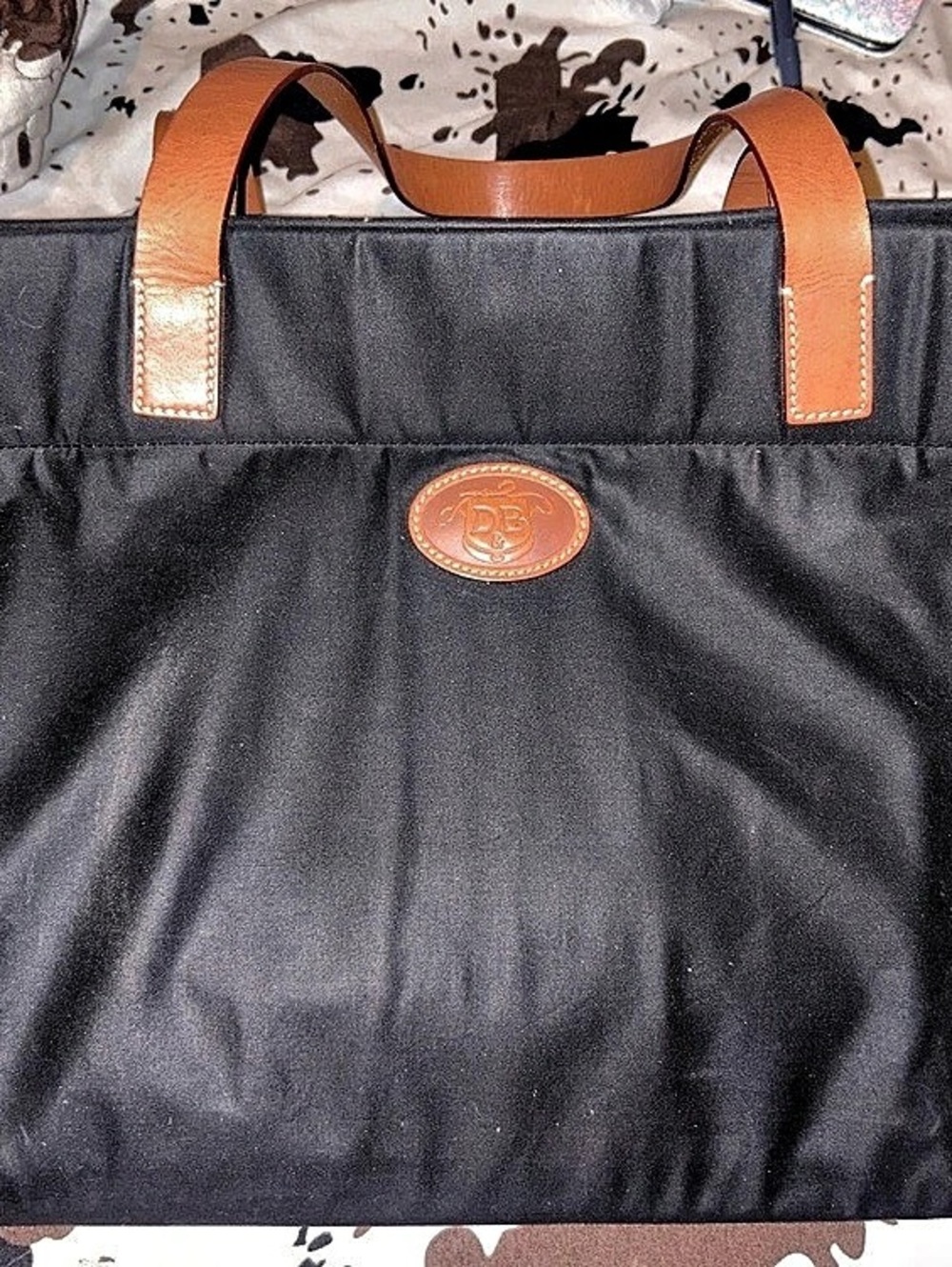 Dooney & Bourke Nylon Shopper Tote Black & Brown